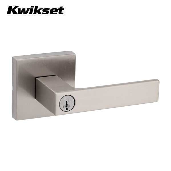 SINGAPORE - Entry Lever with SQUARE Rose / SATIN NICKEL